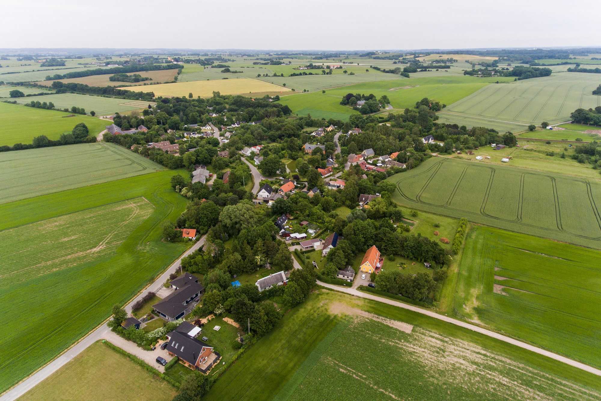 Dronefoto Af Ring ved Mogenstrup