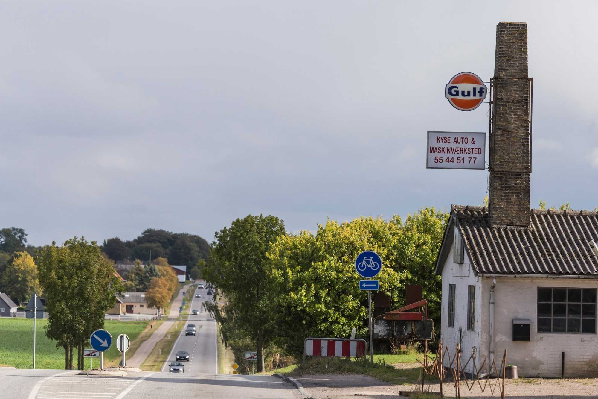 Landevejen ved Kyse autoværksted