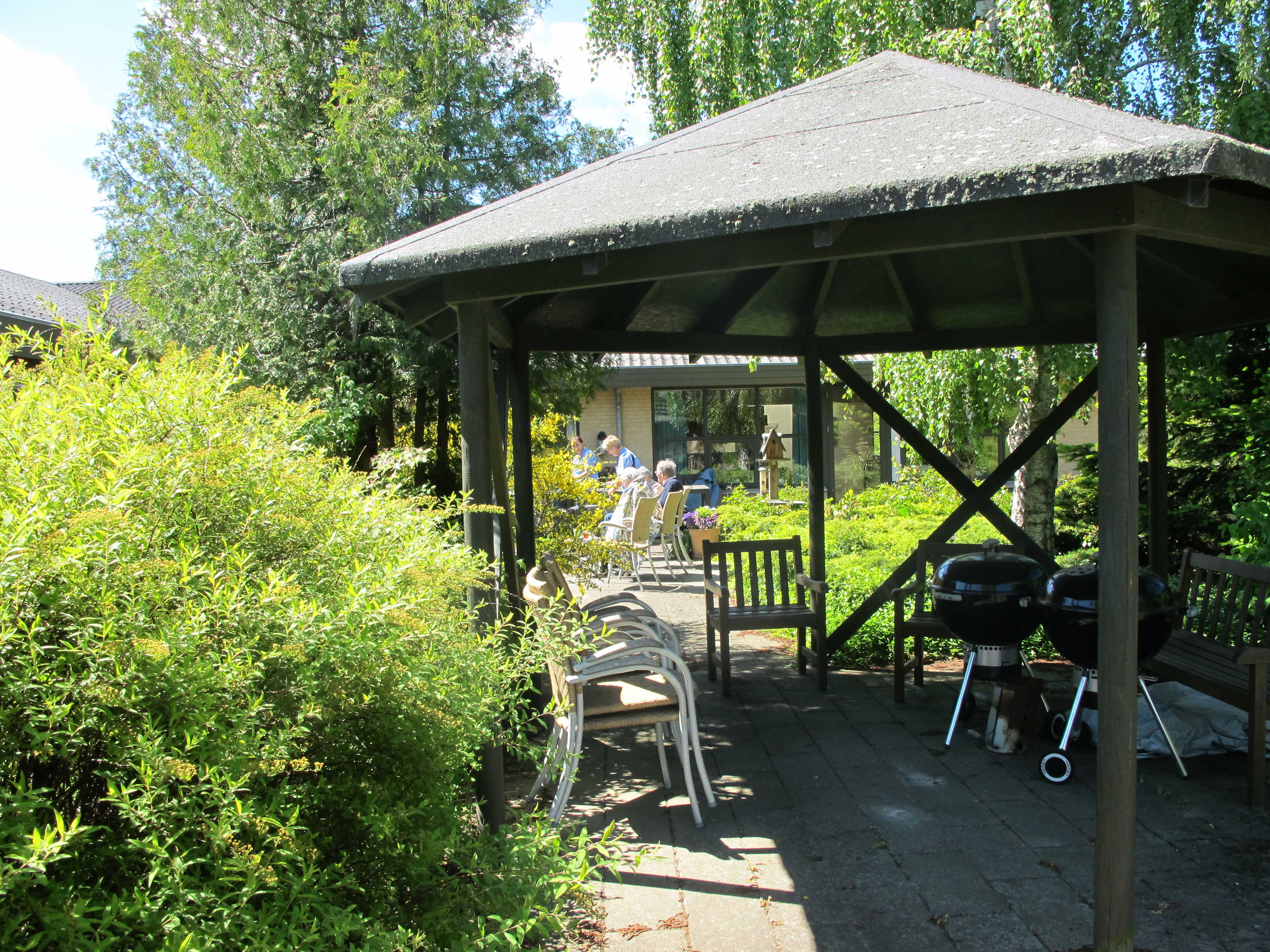 Rosenhaven, atriumgården med åben pavillon