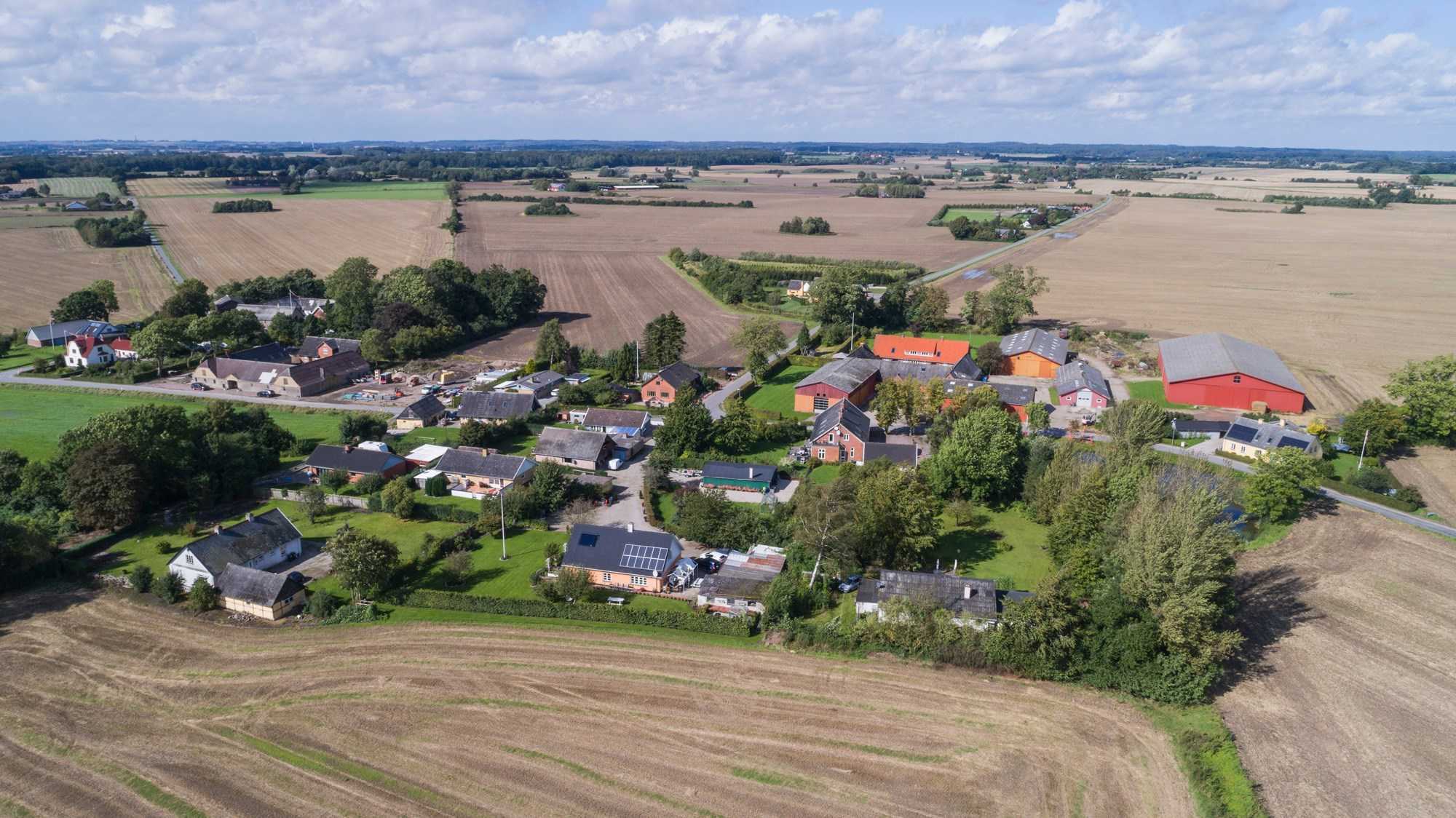 Dronefoto af Haldagermagle