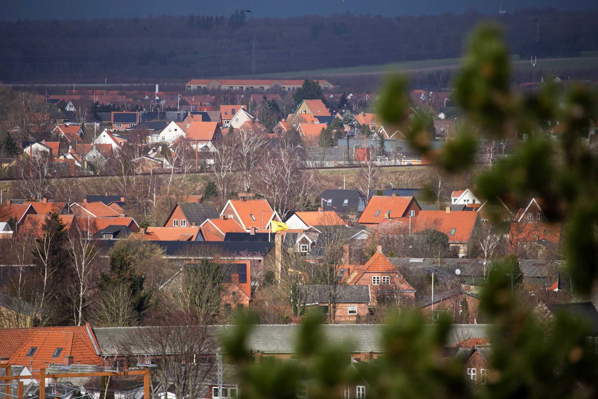 Trætoppe Og Røde Hustage Næstved Bymidte