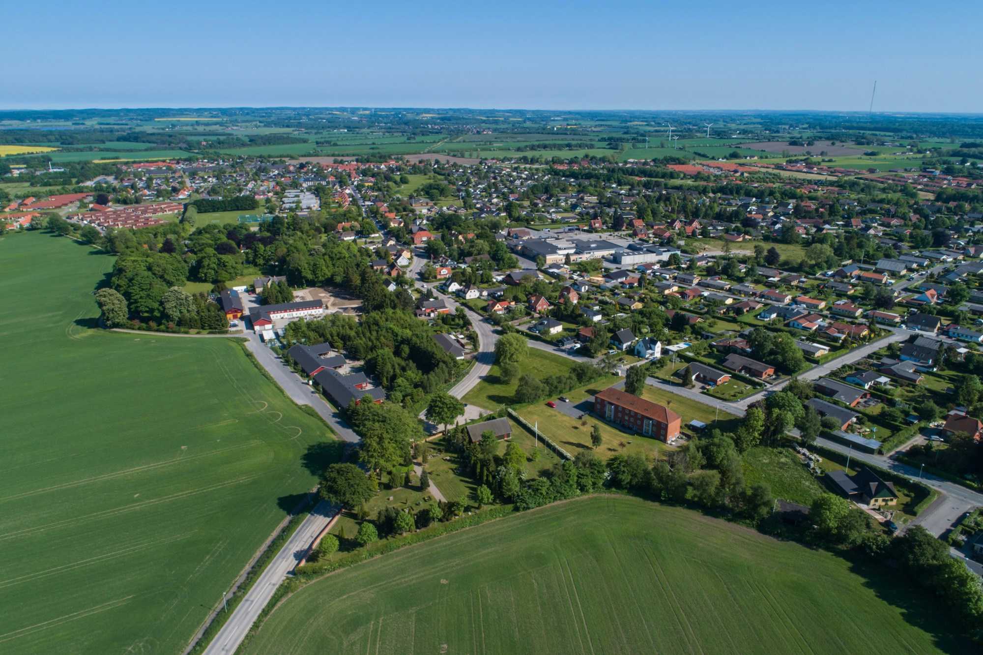 Dronefoto over Fensmark