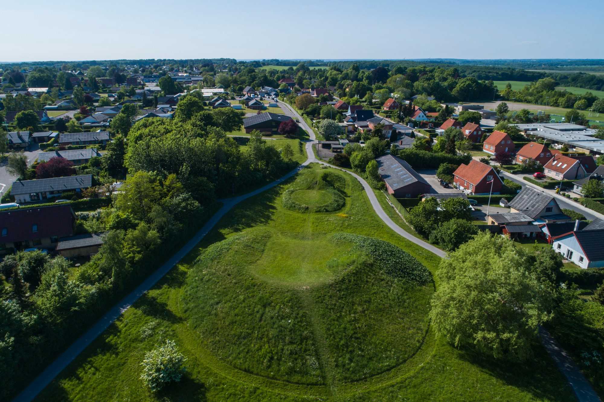 Dronefoto af Grønt Område i Fensmark